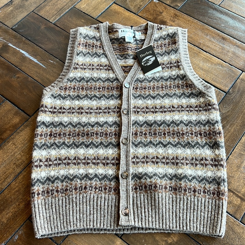 🇺🇸Harley of Scotland 100% wool men’s size large vest